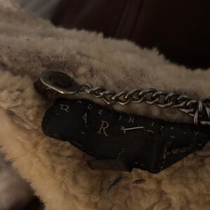 Vintage Barneys Cream and Brown Shearling Jacket made in Italy.